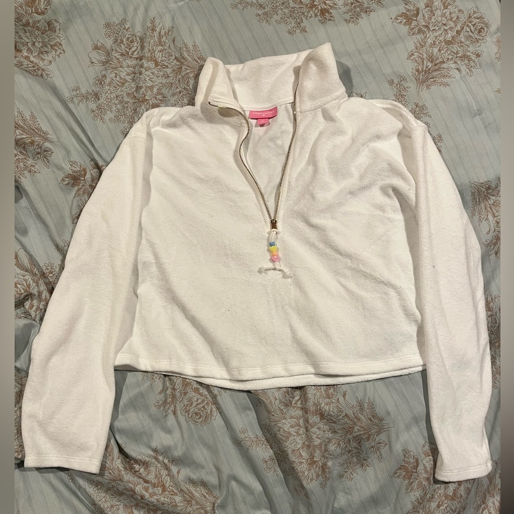 Stoney Clover Lane Target Half Zip Terry Sweater